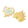 304 Stainless Steel Enamel Pendants STAS-V015-60G-01-2