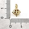 Brass Glass Charms KK-V011-35G-B-3
