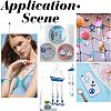  100Pcs 5 Styles Ocean Theme Dyed Wood Pendants WOOD-NB0001-96-6