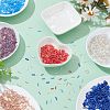 HOBBIESAY 2100Pcs 7 Styles Glass Bugle Beads SEED-HY0001-13-4