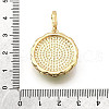 Brass Micro Pave Cubic Zirconia & Enamel Pendants KK-R222-15G-02-3