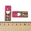Resin and Walnut Pendants WOOD-I013-01A-3