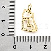 Brass Micro Pave Cubic Zirconia Pendants KK-V007-005G-01-3