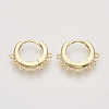 Brass Huggie Hoop Earring Findings KK-T048-016G-NF-1