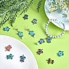 SUPERFINDINGS 48Pcs 8 Colors Alloy Enamel Connector Charms ENAM-FH0001-38-4