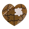 Saw Puzzle Heart Cellulose Acetate(Resin) Claw Hair Clips PW-WG1A16D-02-2