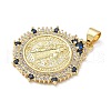 Brass Micro Pave Cubic Zirconia Pendants KK-Q068-33A-G-2