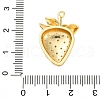 Brass Micro Pave Cubic Zirconia Pendants KK-F895-17C-G-3