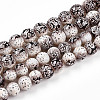 Transparent Baking Painted Glass Beads Strands DGLA-N009-10mm-08-2