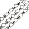 304 Stainless Steel Textured Flat Round Link Chains CHS-C017-06P-1