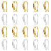 HOBBIESAY 20Pcs 2 Colors Brass Micro Pave Clear Cubic Zirconia Earring Hooks KK-HY0002-81-1