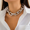 Aluminum Chunky Cable Chain Necklaces for Women FS-WG5116E-10-1