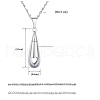 Non-Tarnish 316 Surgical Stainless Steel Pendant Necklaces PW-WG74635-01-3