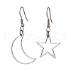 3 Pairs 3 Style Alloy Dangle Earrings Set EJEW-JE05552-2