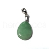 Natural Green Aventurine Pendant Decorations PALLOY-PH01401-04-1
