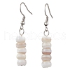 Natural Freshwater Shell Dangle Earrings EJEW-JE06259-2