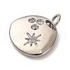 Brass Micro Pave Cubic Zirconia Pendants KK-P308-56P-2