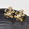304 Stainless Steel Clear Cubic Zirconia Stud Earrings EJEW-R020-05G-01-3