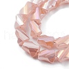 Electroplated Glass Beads Strands GLAA-G092-A-10-3