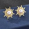 201 Stainless Steel Sun Stud Earrings EJEW-P304-04G-1