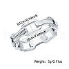 S925 Hollow Chain Ring Fashion Simple Unisex Work Ring ZV6174-3-1