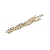 3 Rows Brass Crystal Rhinestone Cup Chain Big Pendants KK-A167-04KCG-3