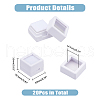 Acrylic Square Loose Diamond Box with Visible Window CON-WH0088-76A-01-2