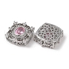 Brass Micro Pave Cubic Zirconia Beads KK-G491-36P-02-2