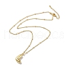 Initial Letter Brass Pendant Necklaces NJEW-A015-21G-L-2