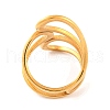 Ion Plating(IP) 304 Stainless Steel Open Cuff Finger Rings for Women RJEW-S414-28B-G-3