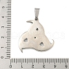 316 Surgical Stainless Steel Pendants STAS-E212-138AS-3