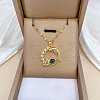 Dolphin Alloy Crystal Rhinestone Pendant Necklaces for Women FS-WG559B7-01-4