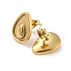 304 Stainless Steel Stud Earrings EJEW-I290-03G-2