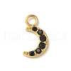 Ion Plating(IP) 304 Stainless Steel with Rhinestone Charms STAS-G351-16G-2