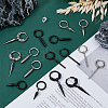 FIBLOOM 16Pcs 8 Style 304 & 201 Stainless Steel Dangle Hoop Earrings with Stainless Steel Pins EJEW-FI0002-92-5