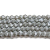 Opaque Solid Color Electroplate Glass Beads Strands EGLA-A039-P4mm-A14-1
