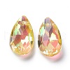 Faceted Teardrop Glass Pendants GLAA-O008-A17-2