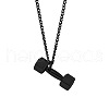 Dumbbell 304 Stainless Steel Pendant Necklaces FS-WGFA125-01-2