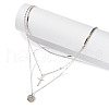 925 Sterling Silver 3 Layer Necklaces NJEW-L116-07P-2