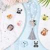 SUNNYCLUE 15Pcs 15 Style Food Grade Eco-Friendly Silicone Focal Beads SIL-SC0001-18-4