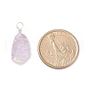 Rough Raw Natural Amethyst Pendants PALLOY-JF01785-02-3