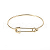 Paper Clip Shaped Brass Cuff Bangles for Women FS-WG1BAA8-01-3