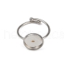 304 Stainless Steel Cuff Ring Components STAS-D372-03P-03-2