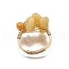 Natural Topaz Jade Finger Rings for Women RJEW-TA00202-04-4