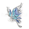 Butterfly Alloy Rhinestone Brooches for Backpack Clothes JEWB-M067-01S-1