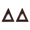 Natural Wenge Wood Pendants WOOD-T023-75-2