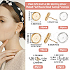 Beebeecraft 40Pcs 4 Style Brass Flat Round Stud Earring Settings KK-BBC0007-69-2