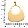 Bag Shape 304 Stainless Steel & Rhinestone & Paua Shell Pendants STAS-M121-05G-3