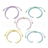 5Pcs 5 Colors Candy Color Braided Nylon Cord Slider Bracelet Making AJEW-JB01237-1
