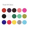 300G 15 Colors 12/0 Grade A Round Glass Seed Beads SEED-JP0011-10-2mm-2